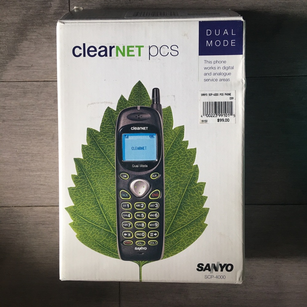 Vintage Sanyo SCP-4000 (CLEAR NET) CELL PHONE (WORKS)  f